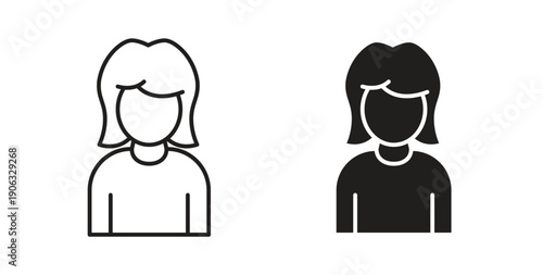 Woman icon element for design projects