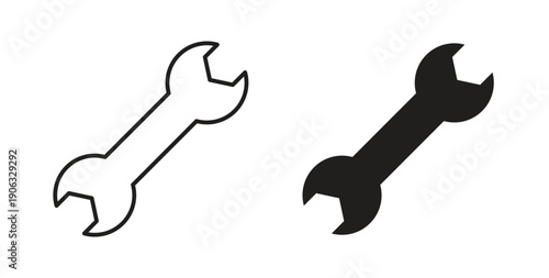 Wrench icon element for design projects