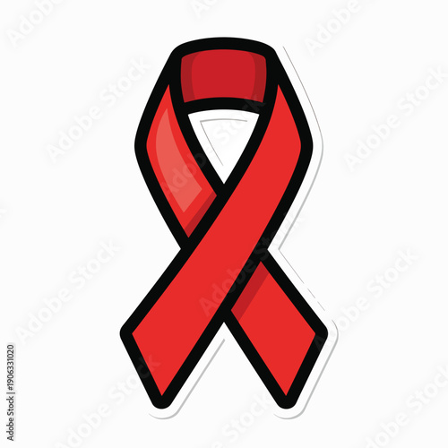 A red awareness ribbon (1)