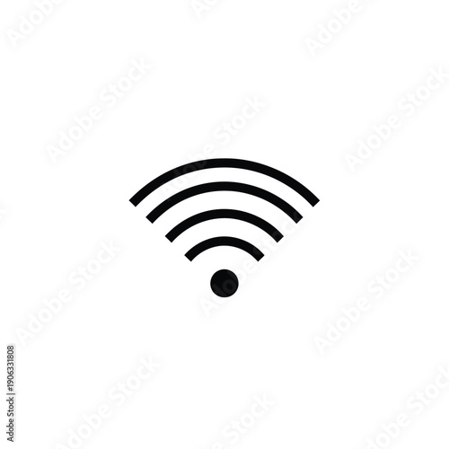 Wifi wireless signal icon with four bars vector illustration for internet connectivity