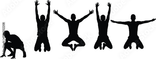 Vector black and white silhouette avatar set of men and women with trendy hairstyles and modern haircuts for beauty salon and professional branding.