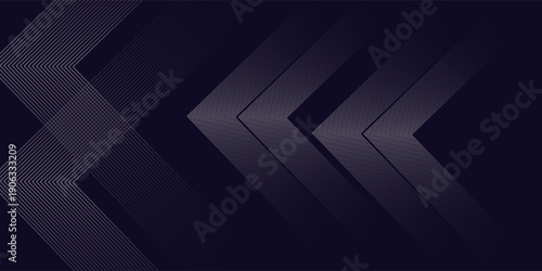 Abstract elegant black background with shiny gold geometric lines. Modern gold diagonal rounded lines pattern.Horizontal banner template. Suitable for covers, posters, presentations, vectors. eps.10