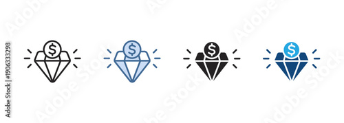 Multi Style Icon Set Worth Collection