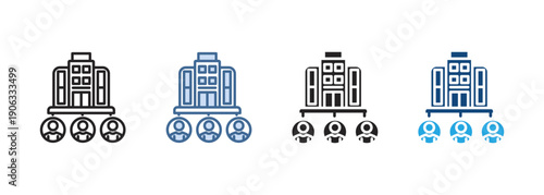 Multi Style Icon Set Institution Collection