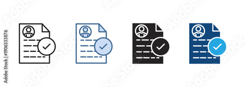 Multi Style Icon Set Personal data Collection