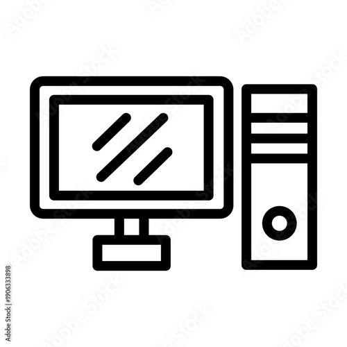 Desktop Computer Vector Icon