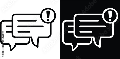 message Two-tone version in black and white background