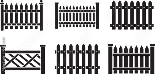 Black and white fence with different and styles gates wooden fences metal fences