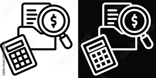 review Two-tone version in black and white background