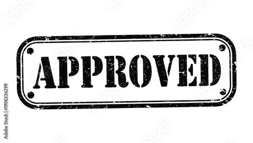 Stamped Approval: A classic approved stamp. This image depicts a timeless symbol of authorization and confirmation. 