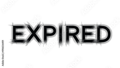 Expired: Illustrating the concept of expiration, showcasing text indicating that something has come to an end. This design is versatile for various applications.