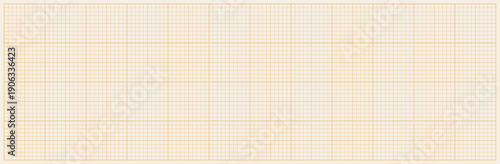 Millimeter graph paper grid. Technical pattern for school, engineering line scale measurement. Lined blank for education. Vector blue plotting graph grid paper on the yellow background.