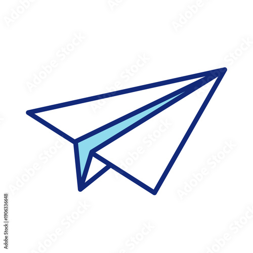 紙飛行機のアイソメトリックイラスト