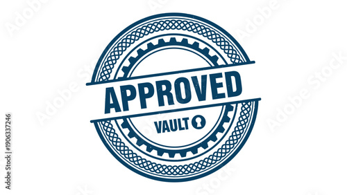 Approved Stamp: A detailed stamp graphic indicates official approval or validation, suitable for various professional contexts.