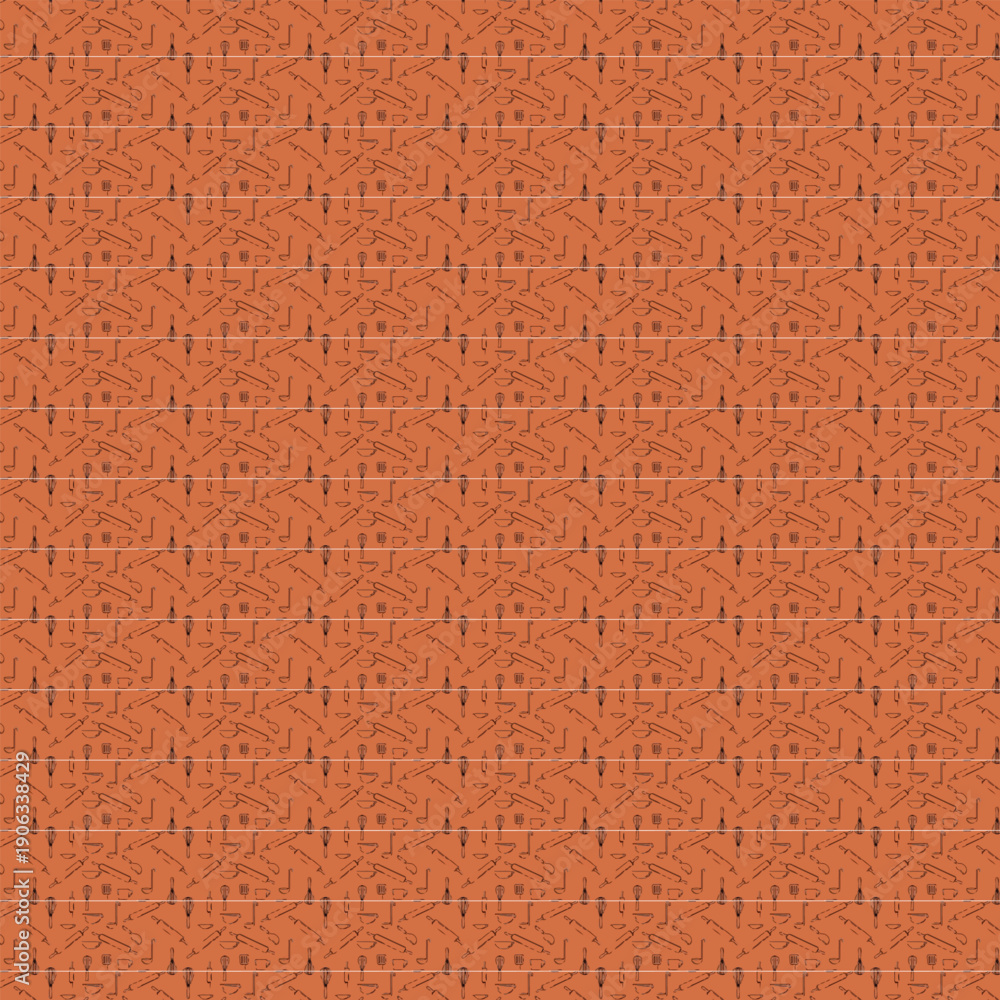 Fototapeta premium Seamless Terracotta Orange Geometric Abstract Repeating Pattern Background