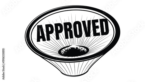 Approved Seal: A classic stamp conveys an important message. The clean lines and bold font of the approval symbol make it perfect for various applications.