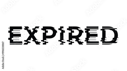 Expired in Pixels: A striking visual representation of the word Expired rendered in a glitch-pixel style, conveying a sense of obsolescence or time running out.