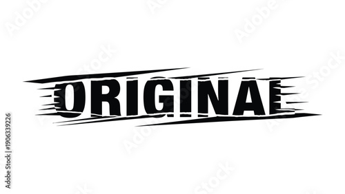 Original Text Design: A striking, minimalist text design proudly displaying the word ORIGINAL, emphasizing authenticity, creativity, and unique identity.