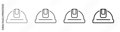 Safety helmet for construction and industrial work protection icon vector illustration