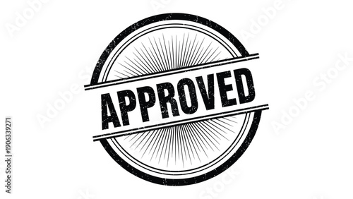 Stamped Approval: A classic seal displays the word APPROVED, showcasing the stamp of authorization and endorsement with a sense of authority.