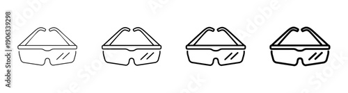 Safety glasses for eye protection and eye wear icon vector illustration