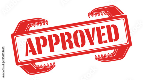 Approved Stamp: A bold red APPROVED stamp, conveying instant credibility and authorization, perfect for conveying endorsement and validity.