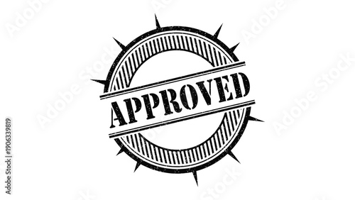 Approved Stamp of Validation: A bold APPROVED stamp, its message radiating certainty, encased in a timeless circular design. A symbol of trust and validation.