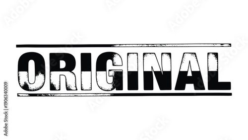 Original Stamp: A bold stamp design declaring ORIGINAL conveys authenticity, and uniqueness, signifying the genuine and untouched character.