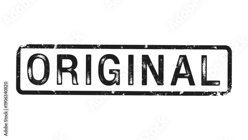 Original Stamp: A close-up view of an 'original' stamp, conveying authenticity and validation.