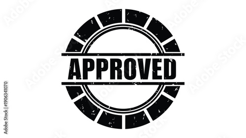 Approval Stamp: A bold, circular stamp declaring APPROVED, a symbol of authorization, validation, and consent, ready for your creative and professional needs.