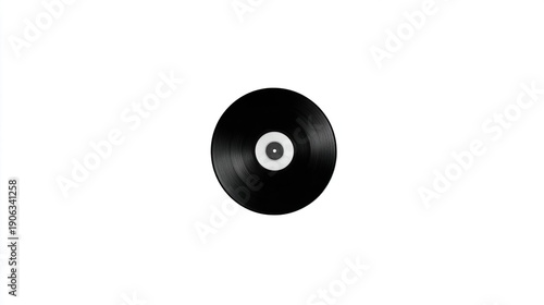 vinyl. Minimalist vinyl record on white background, clean and crisp studio shot. safety posters, maintenance manuals, designed for precision metalworking and fabrication facilities, supports safety.