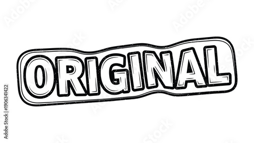 Original Emblem: A graphic emblem conveying the essence of authenticity and unique qualities.  