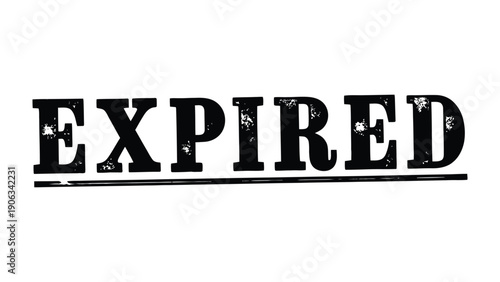 Expired Stamp: A bold stamp declares a product's state, communicating a clear message of obsolescence or discontinuation.