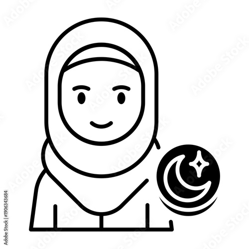 This Woman icon is suitable for Fasting Ramadan.