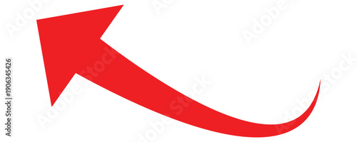 Upward-curving black arrow representing financial growth, success, and positive trends. Use this symbol for business reports, infographics, and marketing data. Isolated on white background. Eps 10