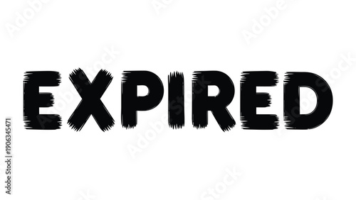 Expired Text: The word EXPIRED stands out in bold, painted letters against a neutral background. The visual emphasizes the concept of expiration, urging viewers to reflect on deadlines.