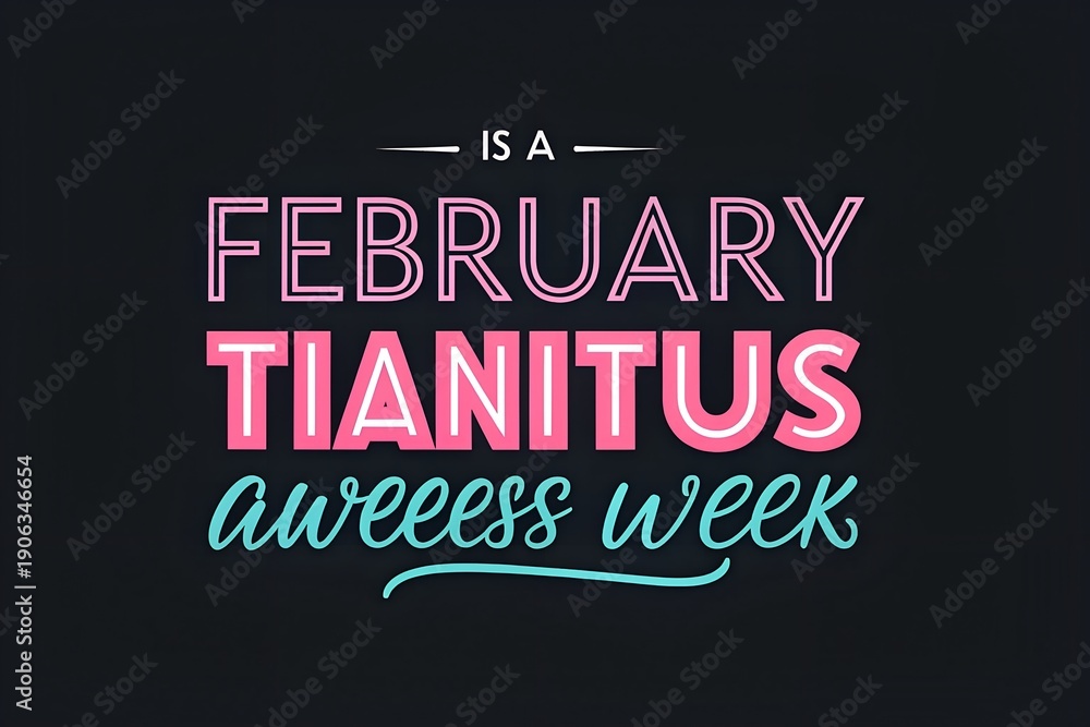 Obraz premium Tinnitus Awareness Week Concept