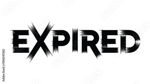 Expired Warning: A striking visual message of EXPIRED, boldly displayed with a stark X symbol overlaid, immediately conveys a sense of expiration and limitation.