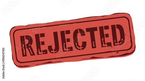 The Stamp of Rejection: A bold red REJECTED stamp conveys the message of denial, disapproval, or non-acceptance. This image resonates with themes of setback, disappointment.