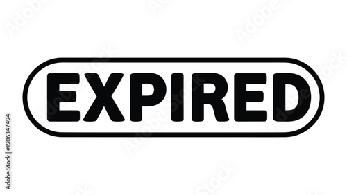 Expired Stamp: An image of an EXPIRED stamp, perfect for use in any project where an expiration date or validity period needs to be clearly indicated.