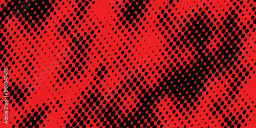 Dramatic red and black hand drawn ink splash for gaming and rock music.