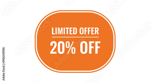Limited Offer 20% Off Sale Discount Badge