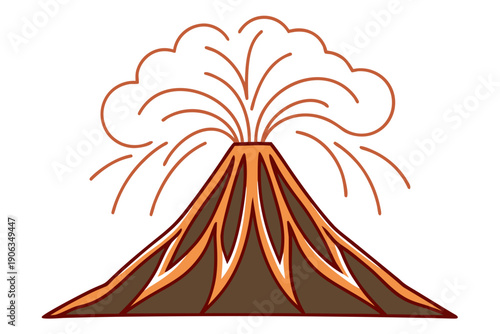 Volcano Eruption Illustration