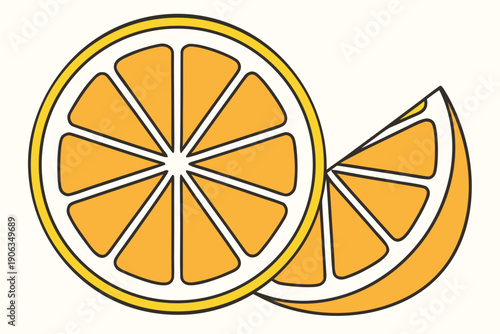 Orange Fruit Slice Design