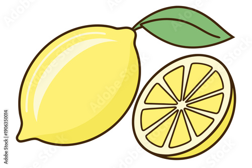 Fresh Lemon Fruit Illustration