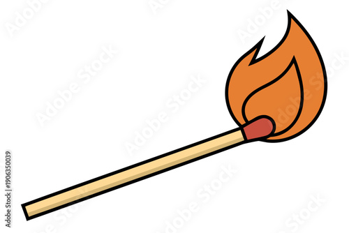 Simple Burning Match Image