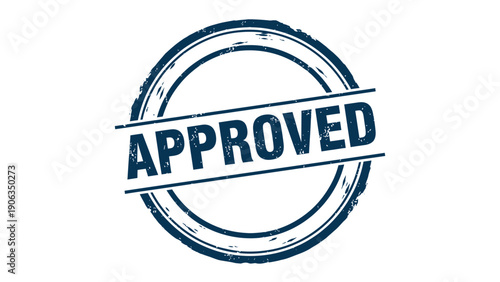 Approved Stamp: A vintage-style stamp boldly declaring 'Approved,' emphasizing validation and consent.