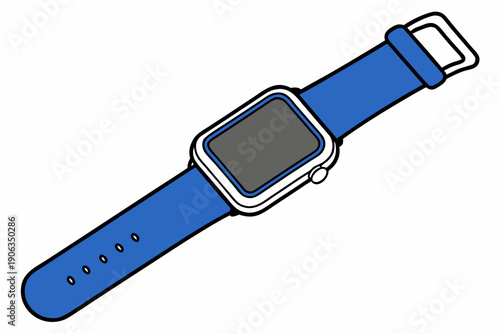 Simple Blue Smart Watch