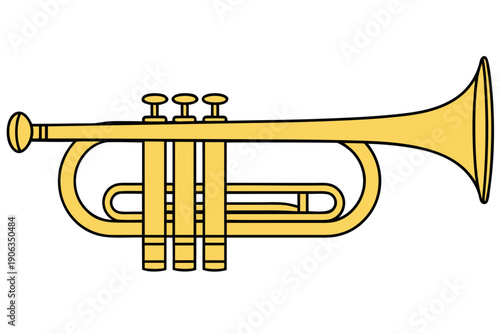 Simple Yellow Trumpet Design