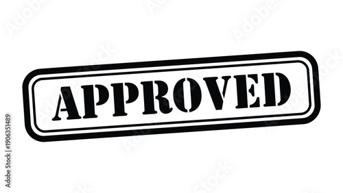 Approval Stamp: A bold stamp declares APPROVED, representing official endorsement and confirmation. It's a clear symbol of authorization and validation.